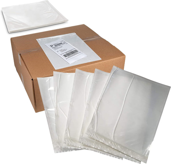 Clear Plastic Full Page Blank Envelope Pouch for Packing List - Return Label, Documents Keeps Paper Safe While Shipping Size 8" x 6 " by Midvale (1000 Pieces)